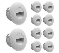 LIGHTWORLD24 Set 10 Luci LED per Scale da Incasso a Parete, 2W, IP65, 180 Lumen, Bianco, Faretto da Incasso per Gradini, Corridoio, Luce Notturna, 230V