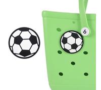 LIGHUFEIC Ciondoli a forma di calcio per borsa Bogg e borsa Simply Southern Tote, inserto sportivo decorativo per borsa da spiaggia, perfetto per personalizzare e stile, Plastica, Senza pietra