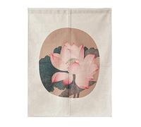 LIGICKY Giapponese Noren Tenda Ristorante Lungo Curtain Doorway Curtains Corridoio Decorazione Domestica (Fiore di Loto Vintage, 85×120cm)