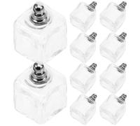 LIGIGWASH 10 Pezzi Ciondoli a Forma di Sfera in Vetro Trasparente da 13 MM Tappo a Vite Bianco Mini Pendenti Fai da Te per Gioielli Decorazioni Sospese e Creazioni Personalizzate
