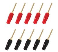 LIGIGWASH 10 Pezzi Connettori Banana per Cavi Audio in Rame e Pvc, Spina Dritta per Diffusori Hifi, per Impianti Audio Complessi e Ricevitori Video