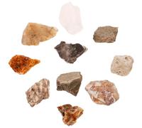 LIGIGWASH 10 pezzi Pietre Minerali Naturali Campioni Irregolari per Studio e Decorazione da Tavolo Rocce Resistenti e Versatili per Didattica Geologia e Ornamenti Casa