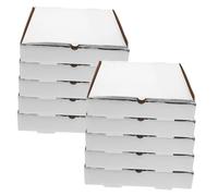 LIGIGWASH 10 pezzi Scatole Pizza da Asporto in Cartone Kraft Rinforzato con Rivestimento Alluminio Contenitori Isolanti per Pizzerie e Ristoranti Conservazione Freschezza e Trasporto Facile