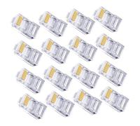 LIGIGWASH 100 pezzi Connettori Passanti Cata per Standard Plug Trasparente con Alloggiamento Termoplastico Resistente e Cablaggio Veloce per Ethernet