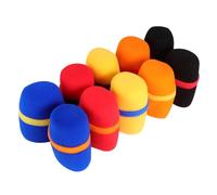 LIGIGWASH 10pezzi Spugne per Microfono Esterno Cuscinetti in Spugna di Copertura per Microfono Buona Ventilazione Riduce Rumori Indesiderati e Interferenze del Vento Adatto Colore Casuale