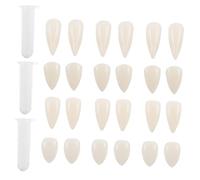 LIGIGWASH 12 Paia Denti da Mostro Realistici con Pellet Dentali Accessori Halloween Cosplay Zanne False per Costume Zombie e Maschera Carnevale