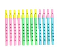 LIGIGWASH 12 Pezzi Flauti Soprano a 6 Fori in Plastica per Ragazzo Ragazza, Strumenti Musicali Educativi per Esercitare Coordinazione Manuale, Colori Assortiti Casuali, per Colore Casuale