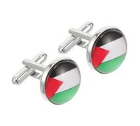 LIGIGWASH 1paio Manicotti Cufflinks Con Bandiera Della Palestina Accessori Eleganti Per Camicie Da Uomo Per Eventi e Cerimonie