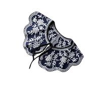 LIGIGWASH 1pezzi Colletto Finto Donna Ricamato Floreale Scialle Decorato Elegante Comodo Indossare Estivi Gilet Camicie Costumi Spiaggia Regalo Amiche