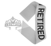 LIGIGWASH 1set Decorativo Per Pensionamento Con Coroncina e Fascia Retired Elegante Decorazione Per Festeggiare La Nonna Occasione Del Ritiro Comodo e Soft Al Tocco Design Unico e