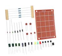 LIGIGWASH 1set Kit Di Saldatura Elettronica Per Principianti Scheda Di Allenamento Per Tecniche Di Saldatura Pratica Di Componenti Elettronici e Abilità Base Completo Per Apprendimento Fai