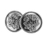 LIGIGWASH 2 Pezzi Copribottoni Eleganti con Design Rosa Vintage per Camicie Formali e Casual Accessori Unisex per Decorare Polsini e Abbigliamento Button Jewelry