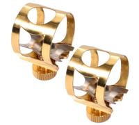 LIGIGWASH 2 Pezzi Legatura Sax Contralto in Metallo Clip Bocchino Sax Professionale Resistente e Facile da Installare per Accessori Saxophone