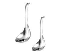 LIGIGWASH 2 pezzi Mestolo Cucina Acciaio Spoon For Soup e Ladle For Dinner Utensile Versatile per Zuppe e Hot Pot Design Moderno con Impugnatura Confortevole Cucchiaio per Uso Quotidiano