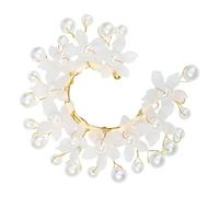 LIGIGWASH 2 Pezzi Orecchini Ear Fiore Pearl Regolabili Clip Non Piercing Leggeri Boho Style Accessori Eleganti per Donne e Sposi Gioielli Artigianali per Cerimonie e Feste