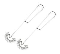 LIGIGWASH 2 pezzi Sbattitore Manuale Acciaio con Integrato e Spirale Frusta Multifunzione per Uova e Latte Resistente e Facile da Riporre per Cucina Quotidiana