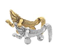 LIGIGWASH 2 Spille da Bavero a Forma di Coccodrillo in Lega per Uomo, Spilla Elegante e Leggera per Abbigliamento Maschile, Accessorio Versatile per Matrimonio, Colloquio e Eventi