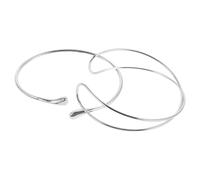 LIGIGWASH 2pezzi Bracciale Rigido per Donna Design Spirale Minimalista Fascia Superiore Adattabile per Bracciale da Braccio Argento per Natale e Capodanno