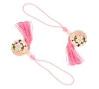 LIGIGWASH 2pezzi Ciondolo Giapponese Design Campana e Fiori Di Ciliegio Come Ornamento Per Casa Auto o Zaino Simbolo Di Buona Sorte e Protezione