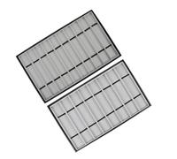 LIGIGWASH 2pezzi Vassoio Porta Orologi Con Bordo in Pelle Nera e Interno Morbido Espositore Rettangolare Per Cinturini e Orologi Da Polso Organizzatore Protettivo Antigraffio e Accessori