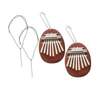 LIGIGWASH 2sets Mini Kalimba Pianoforte Note in Legno Sapele Forma Goccia d Acqua Portatile per Principianti e Viaggi