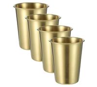LIGIGWASH 4 Pezzi Coppa ' in Titanio Tazza Riutilizzabile Bicchiere D' Tazza Per L' in Acciaio Inossidabile Tazze Per Bere Per La ' oro Sus304