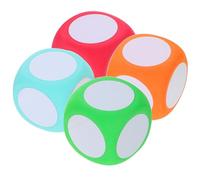 LIGIGWASH 4 Pezzi Dadi in Schiuma Cancellabili 6cm, Dadi Vuoti Diy, Superficie Scrivibile e Cancellabile, Riutilizzabili, in Eva, e Insegnanti, Aula e Formazione