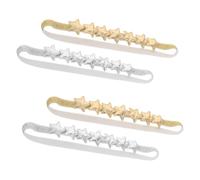 LIGIGWASH 4 Pezzi Fasce per con Punte Morbide ed Elastiche Antiscivolo Accessori per Neonate e Bambine e Resistenti per Quotidiano e Giochi