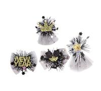 LIGIGWASH 4 Pezzi Fermagli per Capelli Capodanno Cinese con Decorazioni Dorate e Stelle Clip per Festa Stagionale Accessori Unici per Capelli da Donna e Ragazze