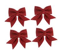 LIGIGWASH 4 Pezzi Natalizi Rosso Glitter per Decorazioni Addobbi da Te Riutilizzabili Vetrine e Feste Natale e Capodanno