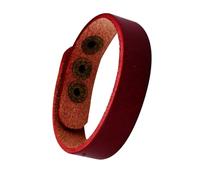 LIGIGWASH 4pezzi Bracciale in Pelle Braccialetto Unisex Catena Da Polso Semplice Braccialetto Per Pelle Per Innamorati Studenti Rosso Scuro Misura