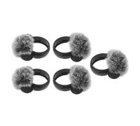 LIGIGWASH 5 Pezzi Microphone Wind Muff Furry Cover Noise-reducing Lavalier Mic Windscreen For Ktv Singing Lightweight Windshield For Indoor Outdoor Use Dustproof And Secure Fit