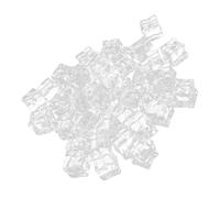 LIGIGWASH 50 Pezzi Cubetti Di Ghiaccio in Acrilico Trasparente Cubetti Di Ghiaccio Quadrati Irregolari Riutilizzabili Oggetti Di Scena Decorativi Per Acquari e Display