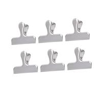 LIGIGWASH 6 pezzi Clip per Sacchetti in Acciaio Inossidabile Molletta Sigillatura Alimenti Resistente Clip Chiusura Sacchetti per