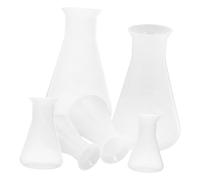 LIGIGWASH 6 Pezzi Di Fiaschette Da Laboratorio Fiaschette Trasparenti Flaconi Di Plastica A Bocca Flaconi Conici Di Plastica