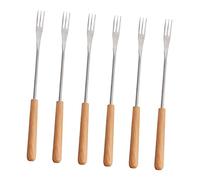 LIGIGWASH 6 pezzi Forchette Fonduta Acciaio con Forchettine Dessert e Hot Pot per Barbecue e Picnic Antiscottatura per Cucina e Outdoor