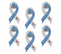 LIGIGWASH 6 Pezzi Nastro Blu di Sensibilizzazione per Diabete in Lega di Zinco Design Unico della e Consapevolezza per e Occasioni Casuali