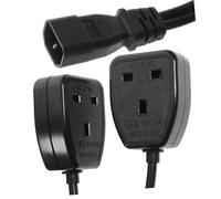 LIGIGWASH Alimentazione Y Splitter Maschio Doppia Uk Nero Prolunga Iec Heavy Duty per Ups