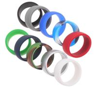 LIGIGWASH Anelli in Silicone Sportivi da Uomo e Donna, Set da 10 Pezzi, Morbidi e Flessibili, per Palestra e Attività Outdoor, Anelli Fitness Resistenti All’usura e Antigraffio