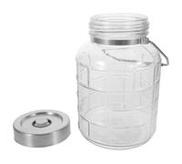 LIGIGWASH Barattolo di Vetro per Fermentazione con Coperchio Ermetico Contenitore per Conservazione Cibi e Fermentazione di Kimchi Verdure e Vino Vaso da Cucina in Vetro Trasparente con