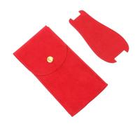 LIGIGWASH Borsa per Orologio da Viaggio in Flanella Rossa Tasca Porta Cinturino e Chiusura a Bottone per Protezione e Trasporto Portatile