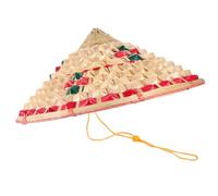 LIGIGWASH Cappello da Cosplay Orientale in Bambù Leggero Cordino Regolabile da 6 a 10 Anni, Accessorio per Feste e Spettacoli Teatrali