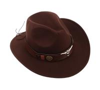 LIGIGWASH Cappello da Cowboy in Cappello d'Epoca Cowgirl Party Favors Hat Cappelli da Laurea Cowgirl Poliestere caffè