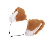 LIGIGWASH Cerchietto Orecchie Volpe in Tessuto Accessorio Festival e Party Fascia Costume Cosplay Donna e Ragazza Design Cute e Super Confortevole