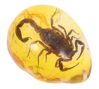 LIGIGWASH Ciondolo in Ambra Naturale a Forma di Scorpione Design Unico in Cera D'api, Facile da Usare da Conservare, come Gioiello Elegante e Originale Colore Casuale