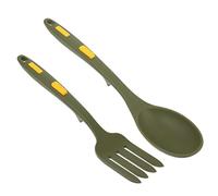 LIGIGWASH Cucchiaio e Forchetta in Silicone Flessibile per Pasta Utensili Resistenti al Calore per Ergonomico e Antiscivolo Kit per Cucina Quotidiana