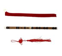 LIGIGWASH Flauto Cinese Tradizionale in Bambù Amaro G, Flauto Portatile per Studenti e Principianti, Strumento Musicale per Adulti e Bambini in Legno Naturale, Set con Accessori Casuali,