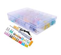LIGIGWASH Kit di Fusibili per Auto Piccoli a Lama in Alluminio 306 Pezzi con Tester Penna per Circuiti Assortimento Completo per Camper Roulotte e Accessori da Campeggio Kit Sostituzione