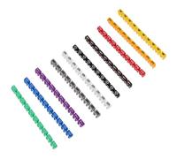 LIGIGWASH Marcatori per Cavi Clip-on in Plastico 100 Pezzi Numeri da 0 a 9 Leggeri per Identificazione Fili e Cavi Elettrici