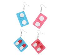 LIGIGWASH Orecchini Pendenti Divertenti a Forma di Capsula in Legno, Accessori Creativi per Donne, Regalo per Infermiere, Leggero e Originale per Festa e Uso Quotidiano